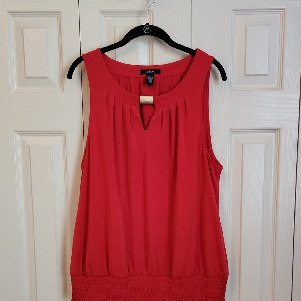 Alfani Women's Red Sleeveless Top